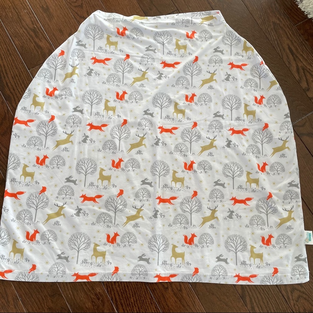 Fox stretchy carseat cover canopy